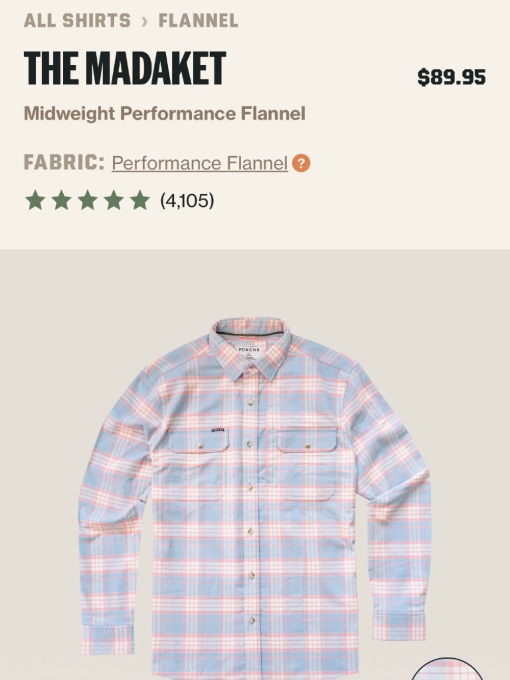 Poncho Outdoors Flannel xxl - Picture 4 of 4